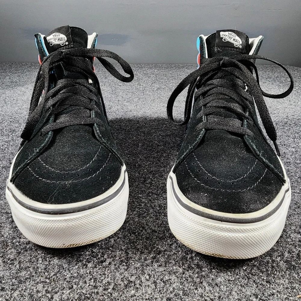Vans Sk8-Hi Psychedelic Sunburst High Top Sneakers Women 9 Black Multi Color